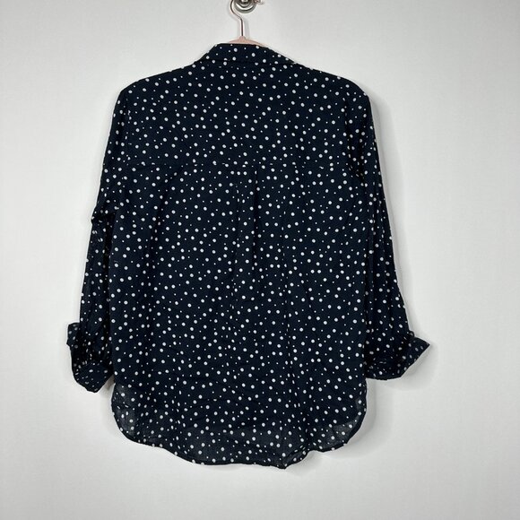 2/$24 NWT So Back-to-School Shirting Crosshatched Tossed Dots Black #A0262 TRB2 - Picture 4 of 9